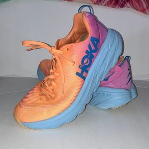 Hoka Vibrant Orange and Purple Sneakers Rincon 3